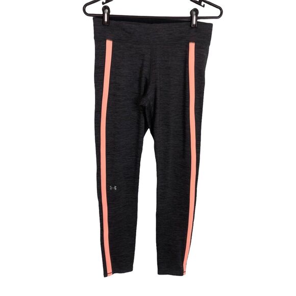 Under Armour Gray Heather Pink Pinstripe Leggings Women's Size Small - Picture 1 of 6